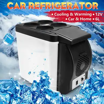 

6L Mini Home Camping Fridge Electric Cool Box Cooler and Warmer 12V Travel Portable Box Freezer for Car Auto Truck
