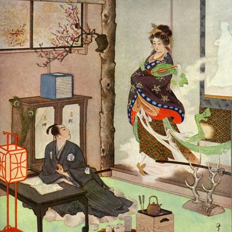 Романсы старого постер Япония печати Мэри Эванс картина Librarypeter &amp Dawn Cope