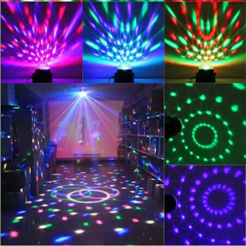 Креативный светодиодный RGB Забавный Хрустальный волшебный диско шар светильник
