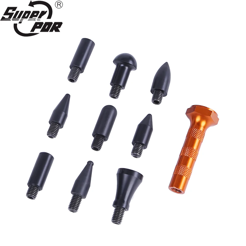 

Super PDR инструменты Tap Down Pen с 9 головками для молотка PDR набор ручных инструментов Paintless Dent Repair набор инструментов для удаления града Ferramentas