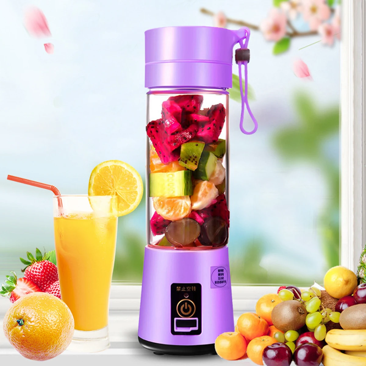 

380ml USB Rechargeable Juicer Bottle Cup Juice Citrus Blender Lemon Vegetables Fruit Milkshake Smoothie Squeezers Reamers Bott