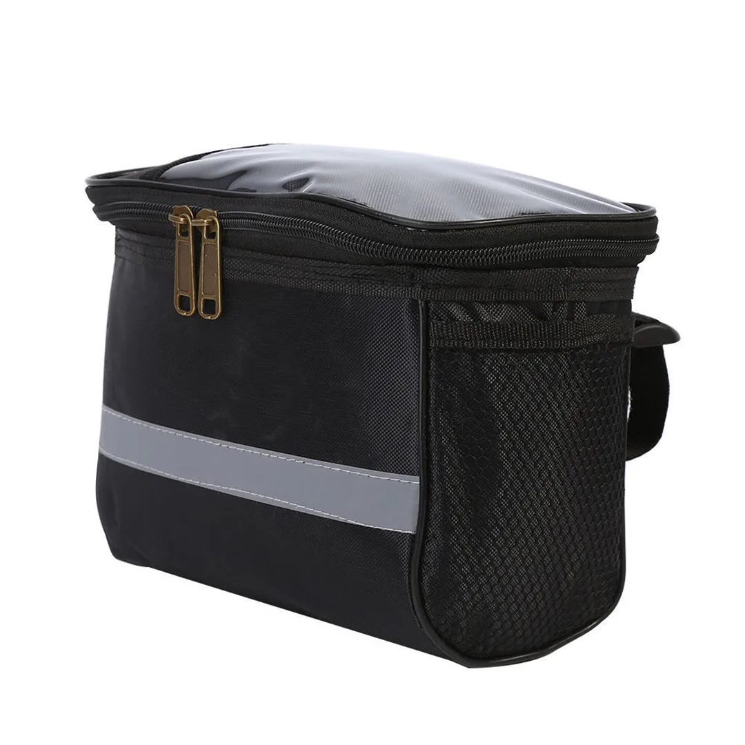 

Waterproof Bike Cycling Folding Front Handlebar Adjustment Bag Outdoor PVC Pouch Bicycle Front Basket Removable Handlebar Bag