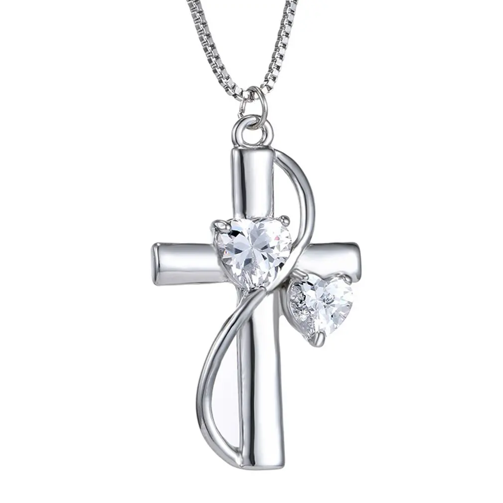 

Lovely Super Special Cross Pendant Jewelry Silver Plated Jesus Pendant Necklace For Women Girls
