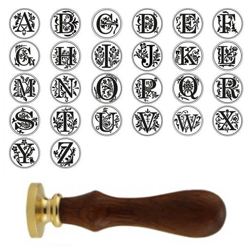  Retro Sealing Wax Stamp Multifunction 1Pcs Wood Handle DIY Envelope Card Decoration Birthday Weddin - 32992927392