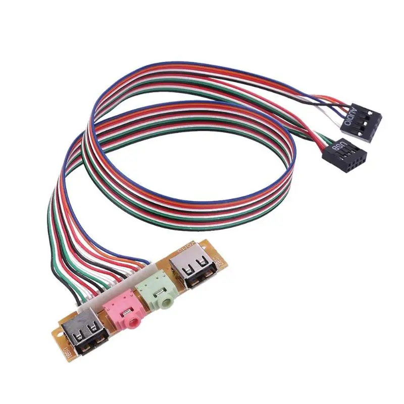 Настольный ПК USB удлинитель 2 порта s 0 компьютерный чехол передняя панель аудио
