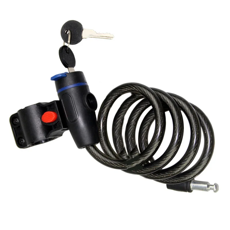

1*Lock+2*Keys+1*Lock Base Universal Mountain Bike Bicycle Lock Anti-Theft Steel Strong Wire Coil Cable