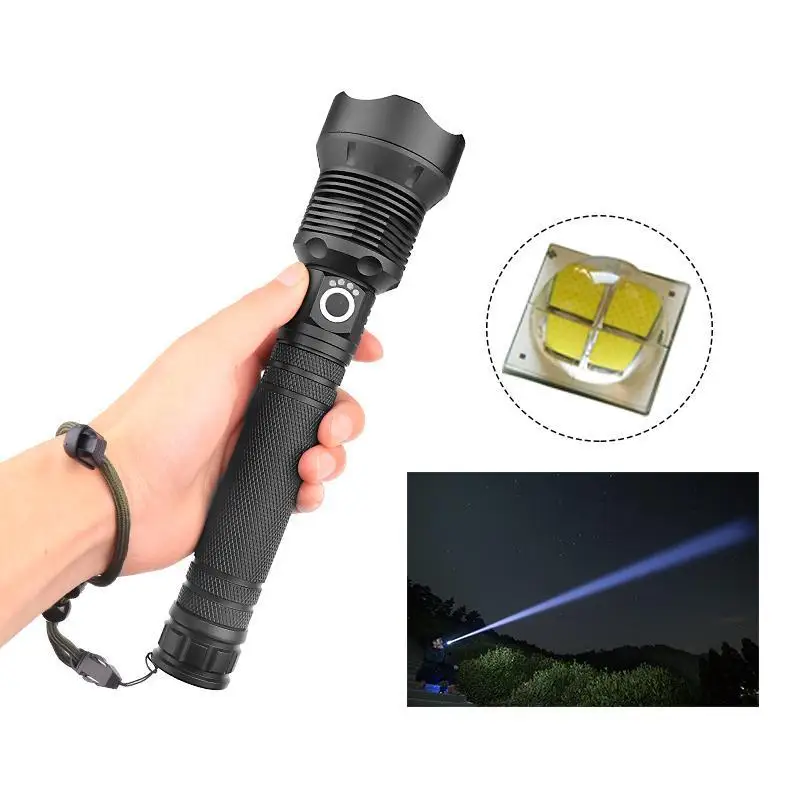 

Outdoor XHP70 LED Flashlight USB Charging Lamp High Power Zoomable Lights
