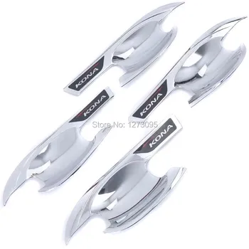 

For 2018 2019 Hyundai KONA ABS Chrome Car Door Handle Bowl Side Door Bowl Cover Trim Protectors Exterior Car Styling Accessories