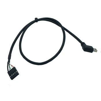 

(2-Pack) 50CM 90 Degree Left Angle Mini USB Male to 5 Pin Motherboard Female Adapter Dupont Extended Cable(Mini USB M/5Pin)