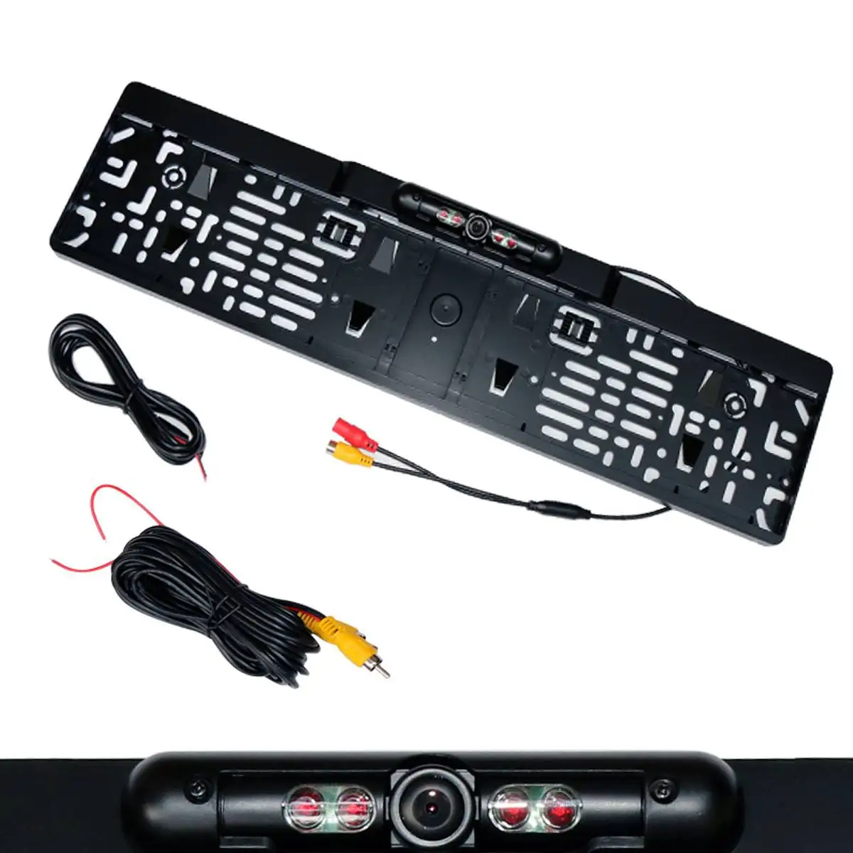 

Car License Plate Frame Parking Backup Camera Reverse Backup Rear View Camera Waterproof With 4 IR Light Night Vision