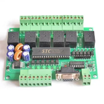 

Six Road Stc12c560s2 Singlechip Programmable Rs232 rs485 Control Relay Industrial Control Board Imitate PLC