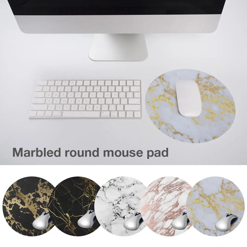 

Tmddotda Marbled Mouse Pad 20*20/22X22CM Durable Desktop Pad Mouse Pad Computer Animation Round Mouse Pad