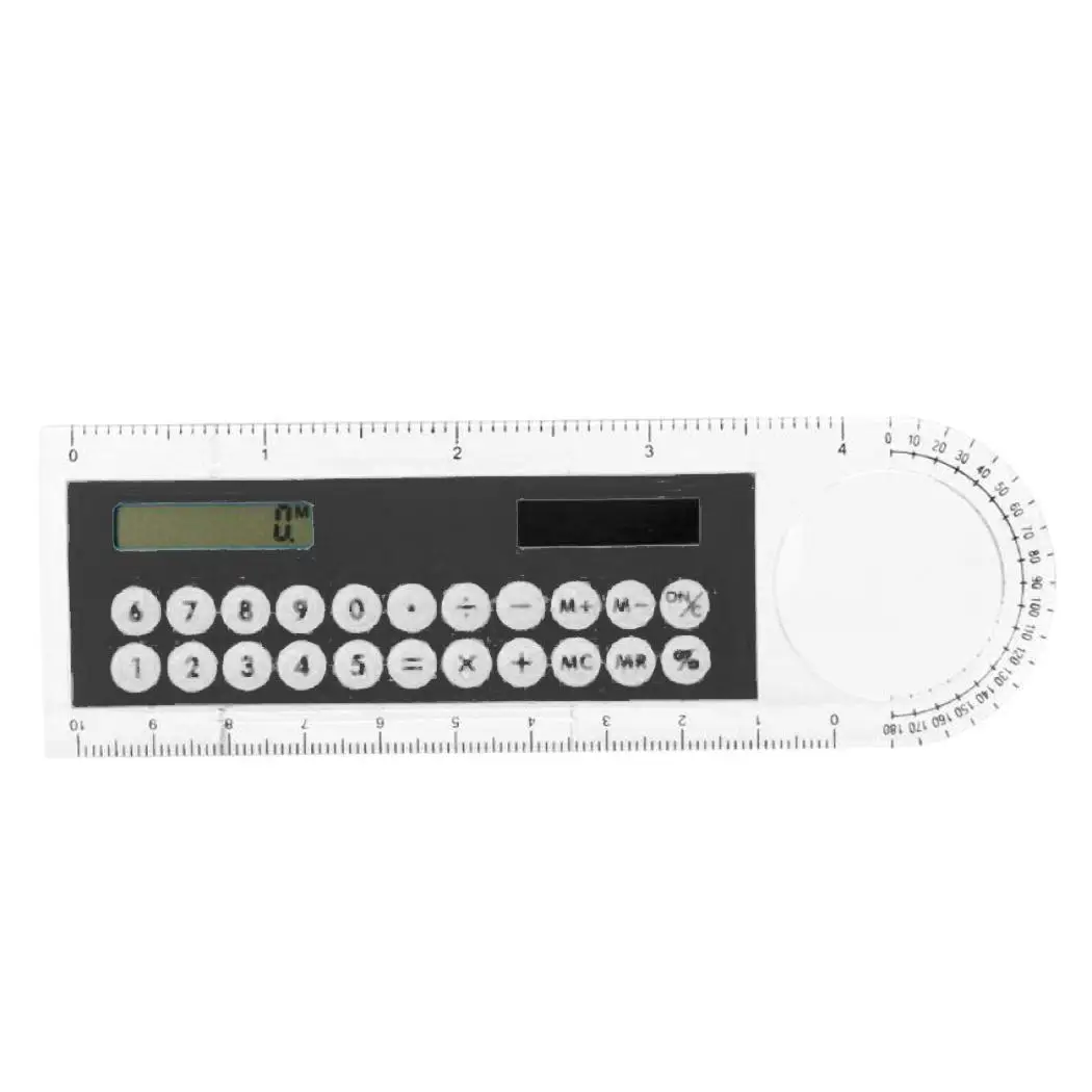 

Mini School Student Portable Plastic Stationery Button Battery Ruler Calculator