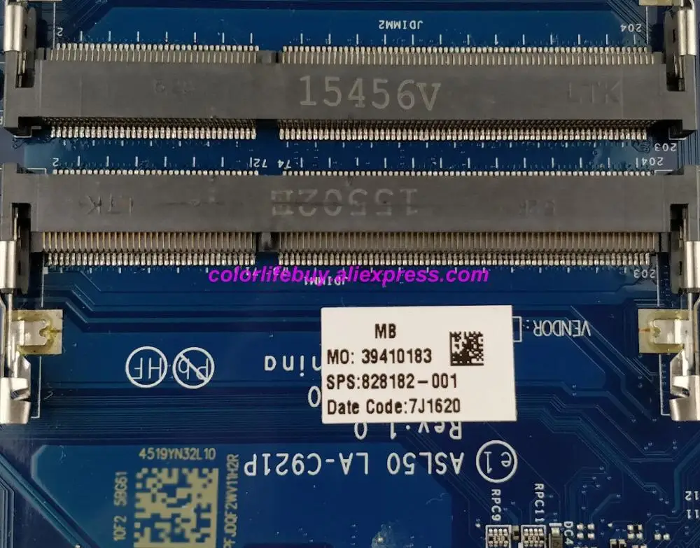 حقيقية 828182-001 828182-601 UMA w i3-6100U CPU ASL50 LA-C921P محمول لوحة رئيسية لأجهزة HP 15-AC سلسلة 15T-AC100 الكمبيوتر الدفتري