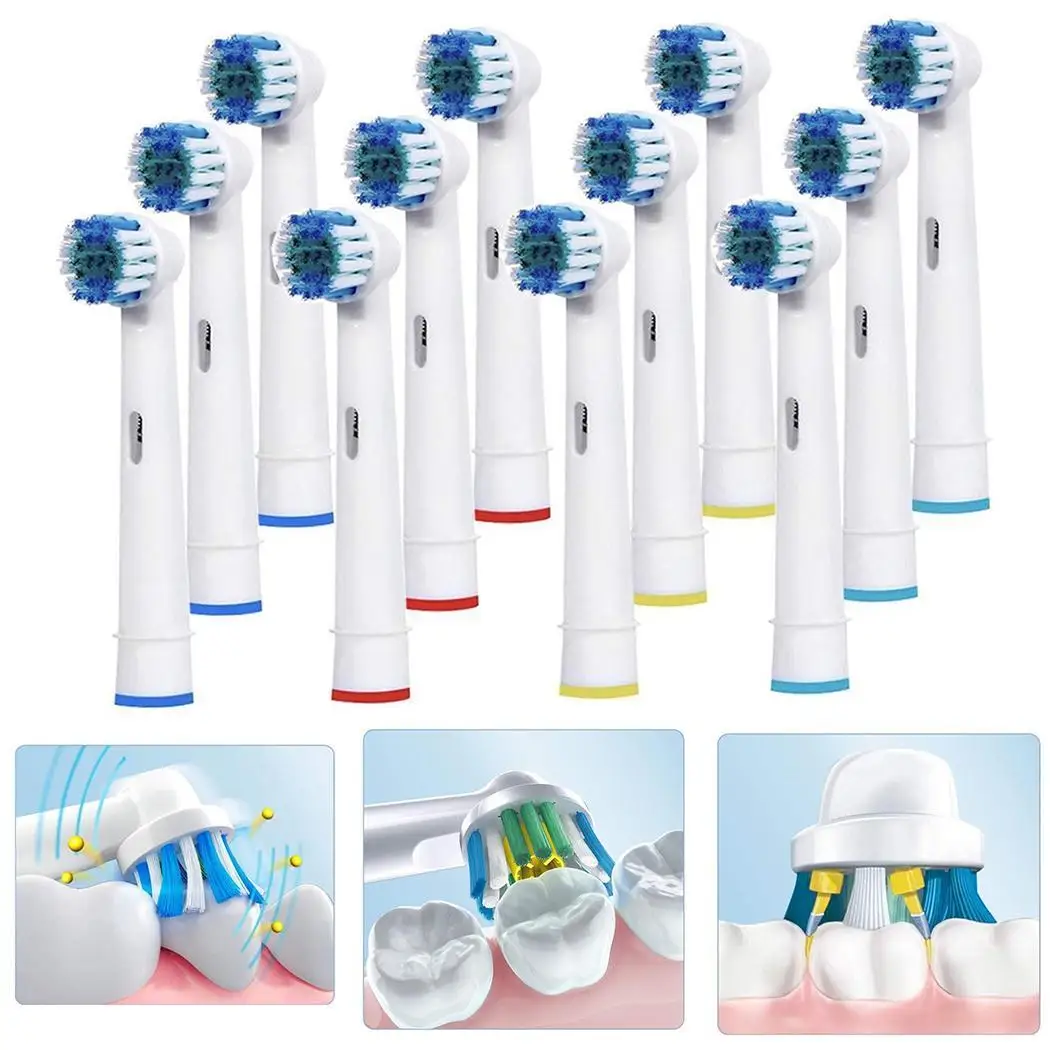 

Pack Heads 4Pcs Rotating Heads EB-17A Brush Electric Toothbrush SB-17A shown the Unisex Replacement of picture As