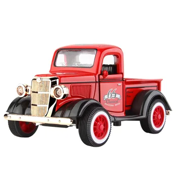 

Children'S Q Version Of Alloy Toys 1:36 Alloy Pull Back Car Toys Car Model Retro Car Classic Car With Sound And Light Music Mu