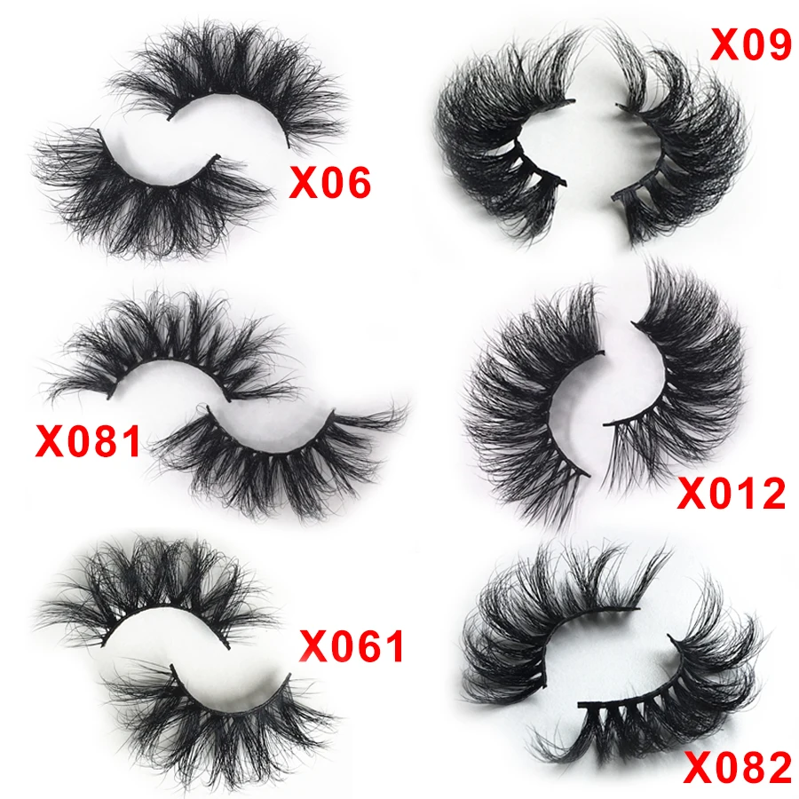 

3 Pairs 25mm False Eyelashes Makeup 3D Mink Eyelashes Extension Handmade 25mm Lashes Fluffy Fake Lashes Faux Cils Maquiagem