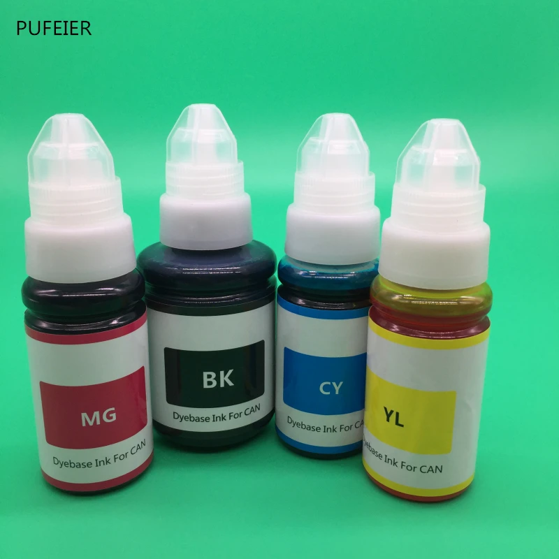 GI 490 tinta de tinte botellas BK C M Y para Canon PIXMA G2100 G3100 G3102  G1100 G4100 G2200 G3200 G1200 G4200 G1400 G2400 G3400 G4400|Kits de recarga  de tinta| - AliExpress