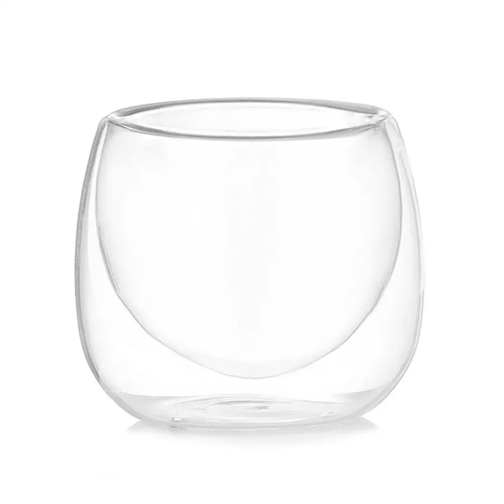 

Double Walls Insulated Cup High Borosilicate Heat Resistant Glass High Grade Innovative Coffee Mug Small Teacup 80ML