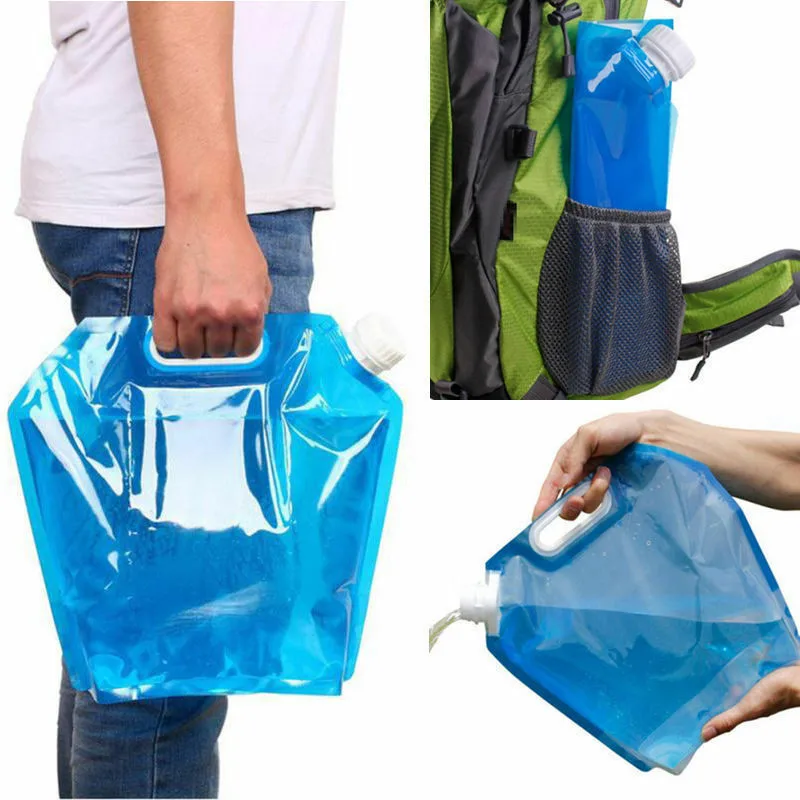 

5L Foldable Drinking Water Container Storage Carrying Bag For Camping