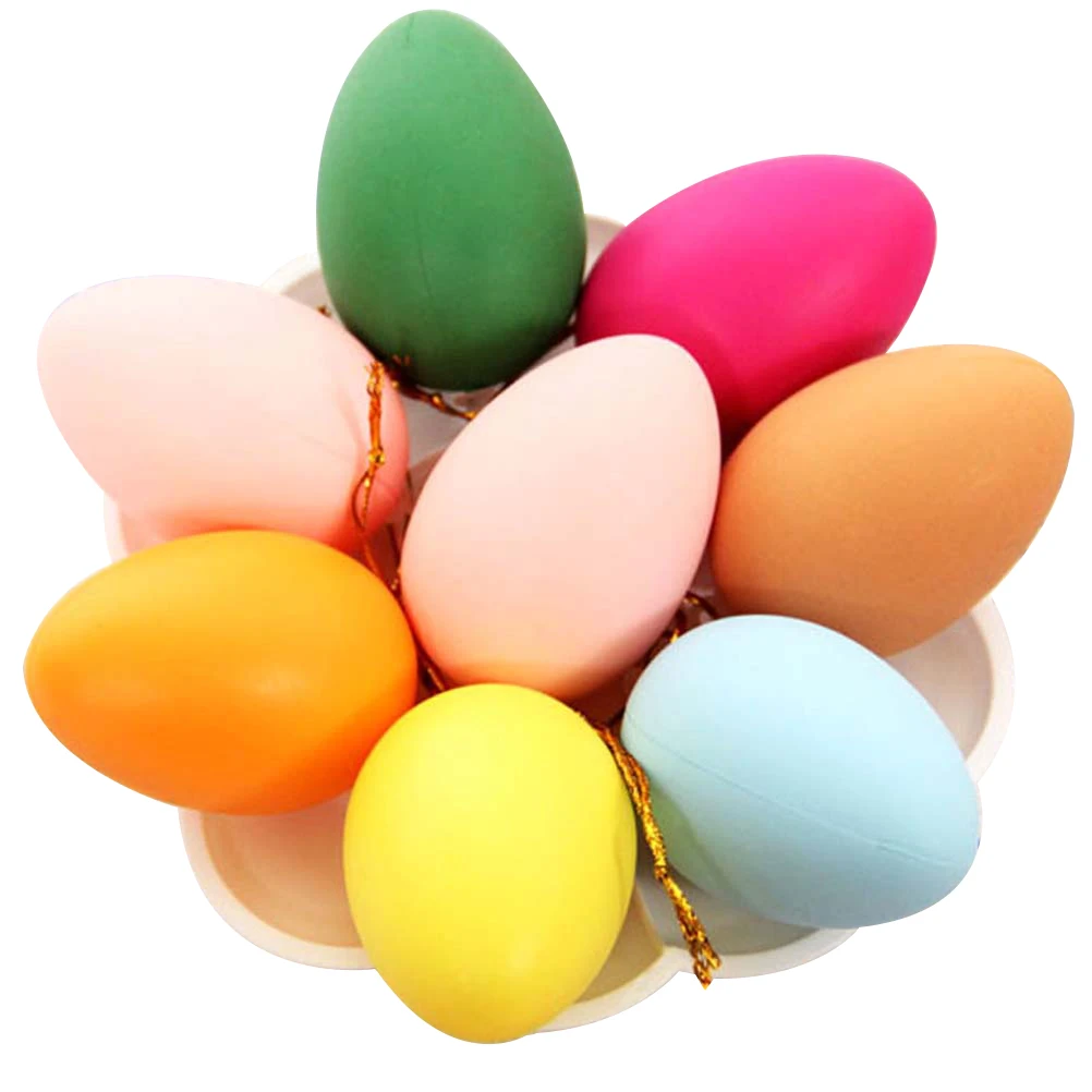 buy 12pcs DIY Painting Creative Novelty Graffiti Simulation Fake Eggs Easter Eggs Kids Funny Toy Easter Decor Party Favors