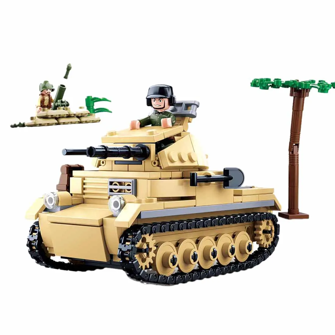 

Sluban New Popular Military Theme DIY Small Particle Model Building Block Assembly Construction Kit For Children - No.2 Tank