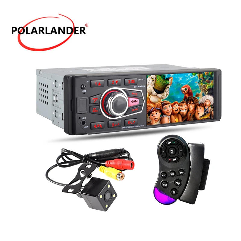 

1 Din Car Radio FM/USB/AUX in/SD MP3 Player Bluetooth 4032UM HD Screen Steering Wheel/ Remote Control View Camera Autoradio