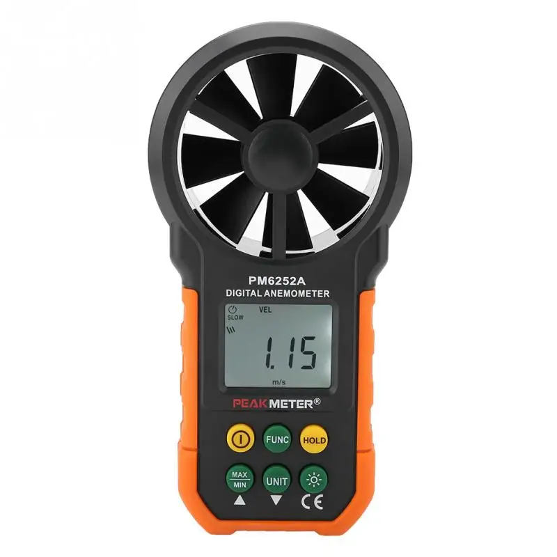 PEAKMETER Digital Anemometer PM6252A Portable Digital Wind Speed Meter