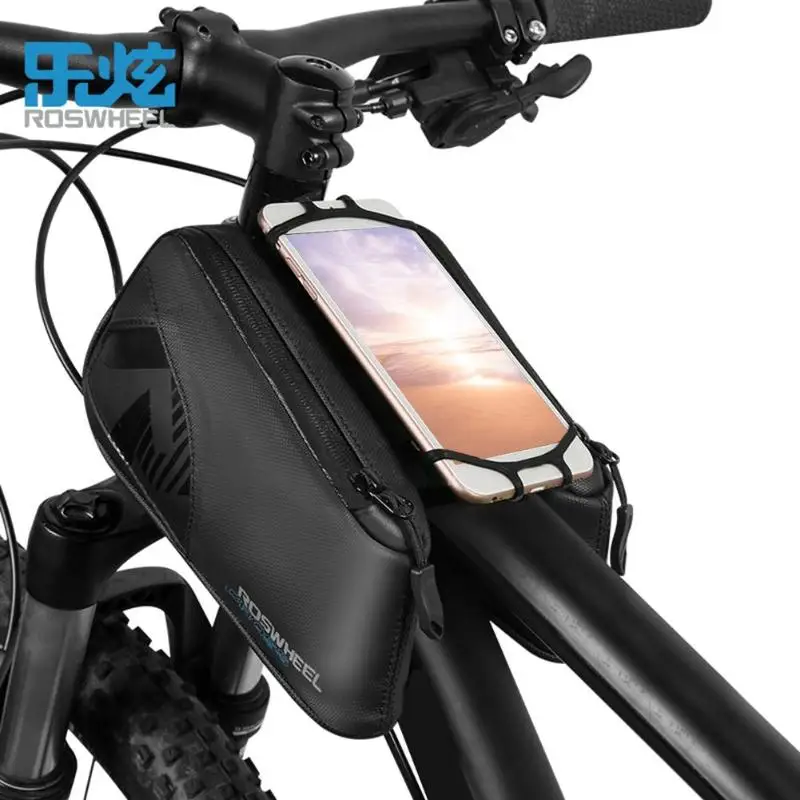 

Bicycle Nylon Frame Top Tube Bag Waterproof Handlebar Cell Mobile Phone Bag Mountain Pouch Bike Bag Pack Panniers Case