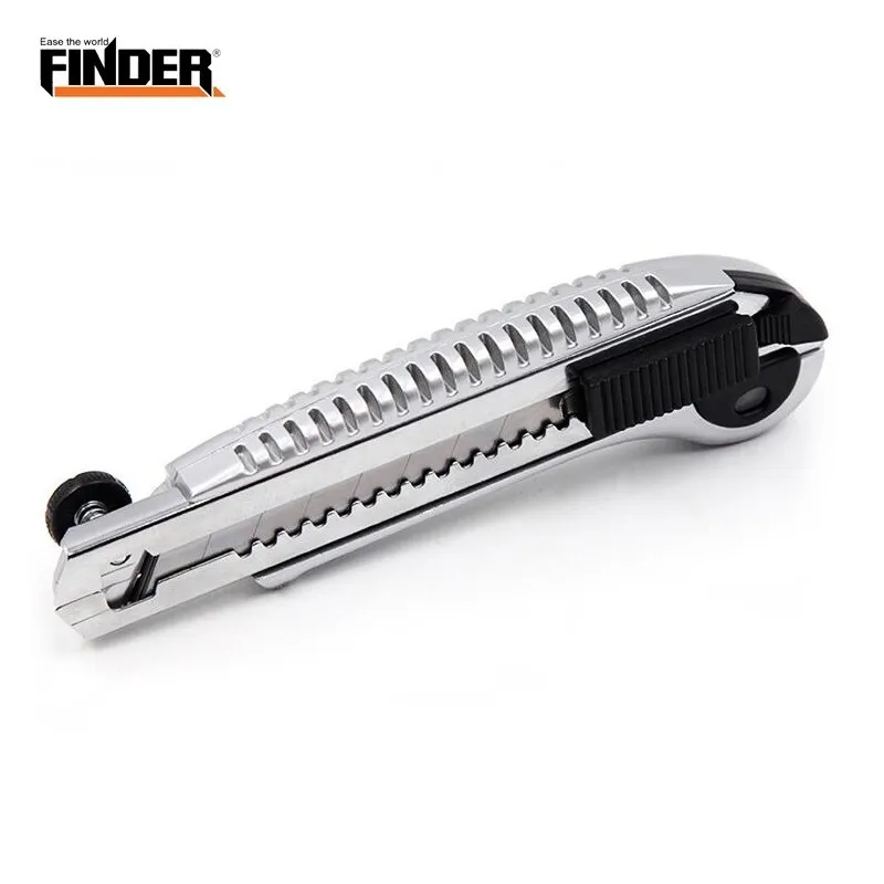 

FINDER Stainless Steel Utility Knife Tool Art Designer Luxury Metal Wallpaper Storage 5 Piece Sk-4 Blade Paper Cut Cutting 18mm