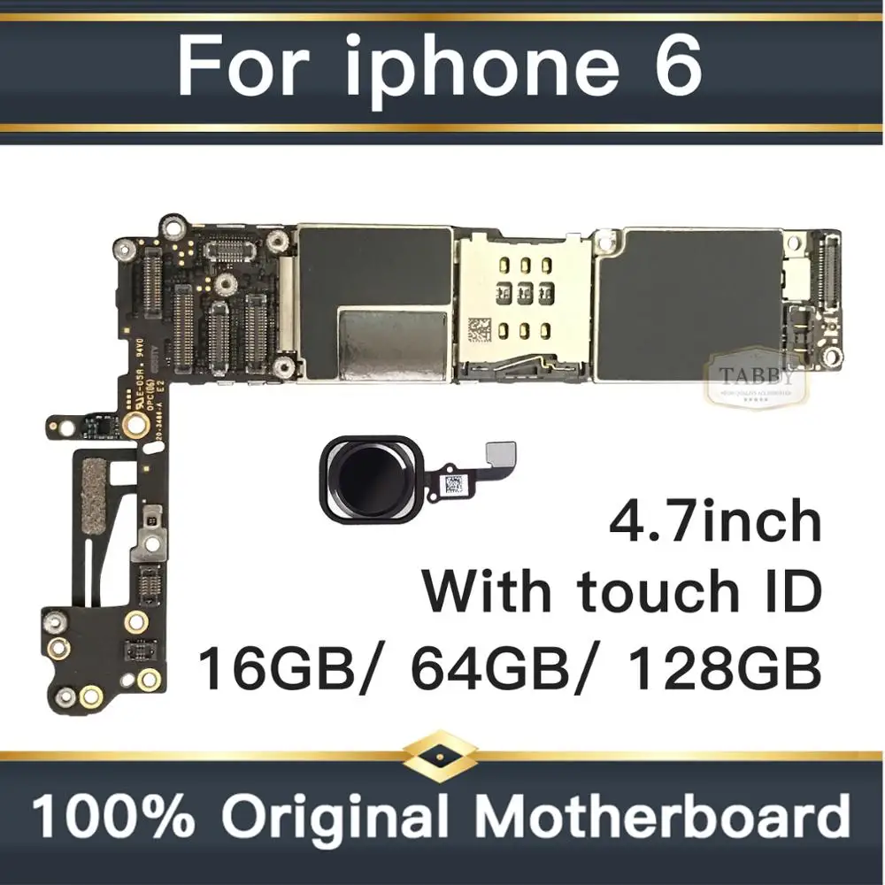 Материнская плата для iPhone 6 4 7 дюйма с распознаванием отпечатков пальцев