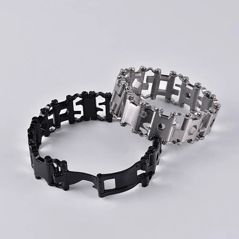 

Mounchain Outdoor Spliced Bracelet Multi Tool Bracelet Screwdriver Tool Hand Chain Field Survival Bracelet For Emergency Kit
