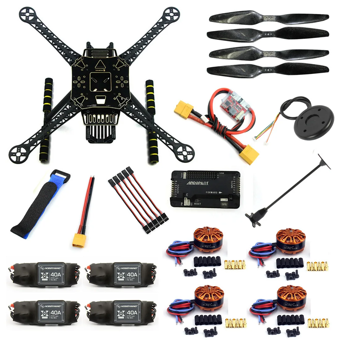 Квадрокоптер DIY RC FPV S600 с 4 осевой рамой и управлением полетом APM 2 8 40A ESC 700KV GPS XT60