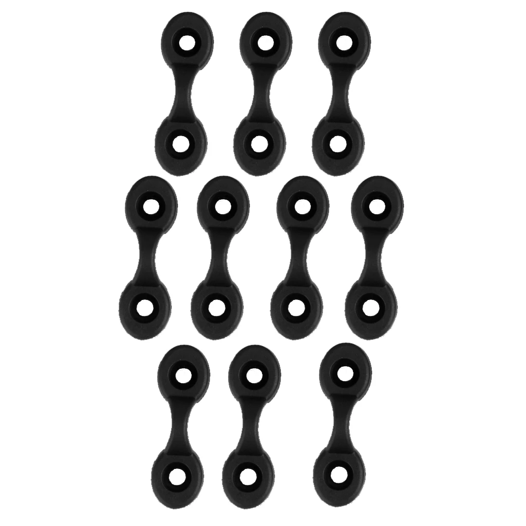 

MagiDeal 10PCS Nylon Kayak Deck Loops Pad Eye Connect Buckle Black