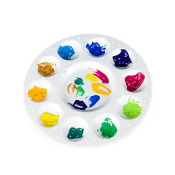 Professional 10-Well круглая пластиковая краска Палитра для искусства раскрашивания краска ing