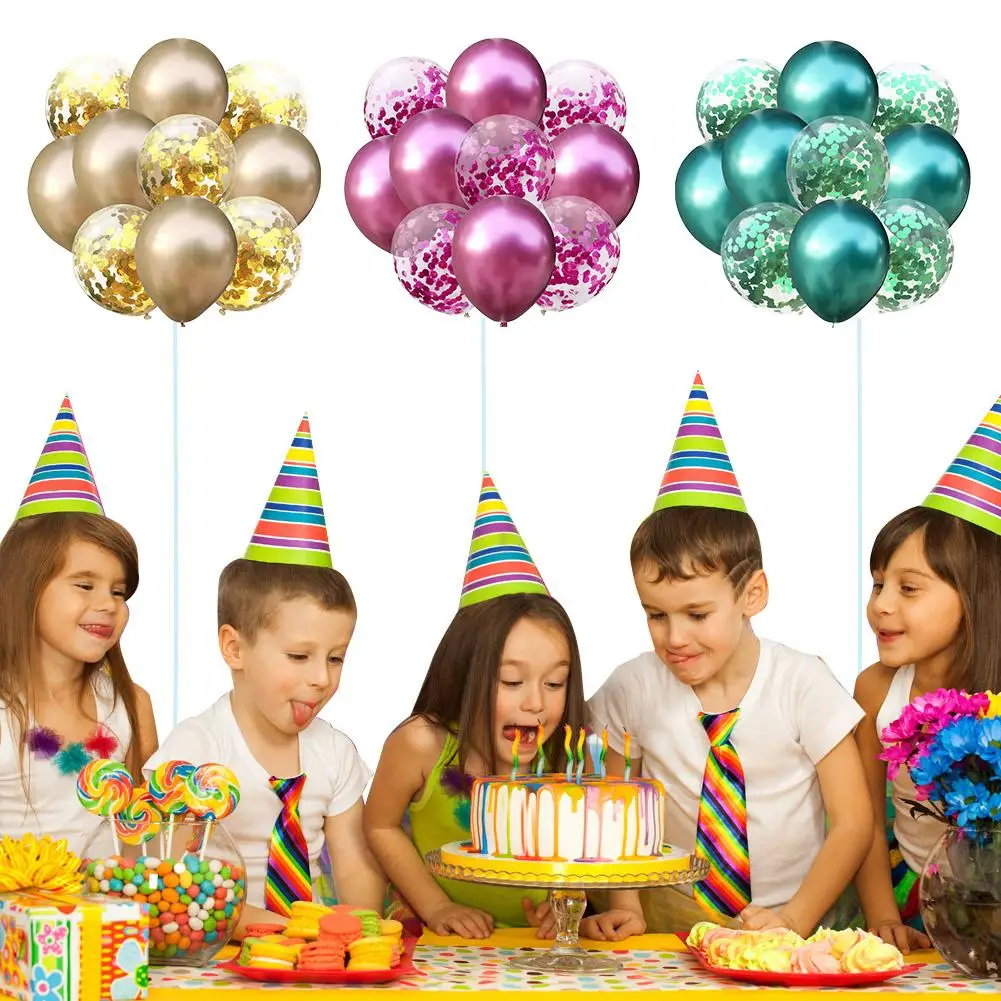 

10Pcs New Glossy Metal Latex Balloons Metallic Thick Chrome Ballon Helium Inflatable baloon Air Balls Birthday Party