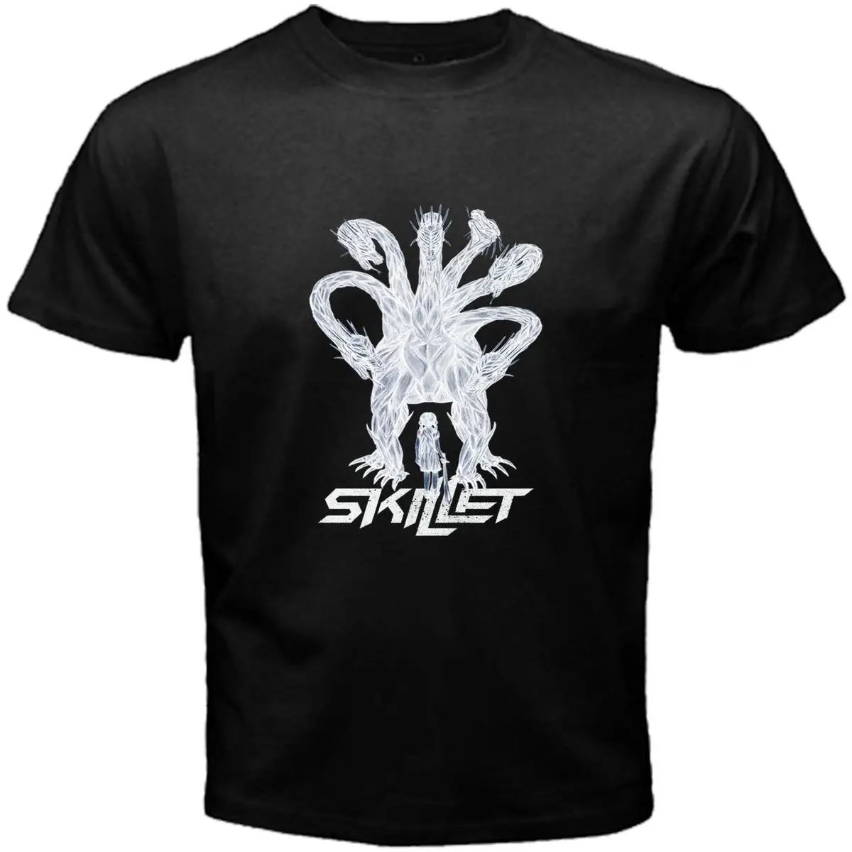 

Skillet American Rock Band T Shirt Men Black Short Sleeve Cotton Hip Hop T-Shirt Print Tee Shirts 2018 Newest Men'S Funny