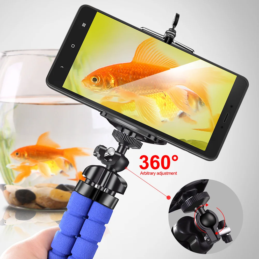 crouch telefon tutucu tripodlar tripod cep telefonu icin kamera tutucu esnek ahtapot braketi iphone xiaomi samsung icin klip tutucu
