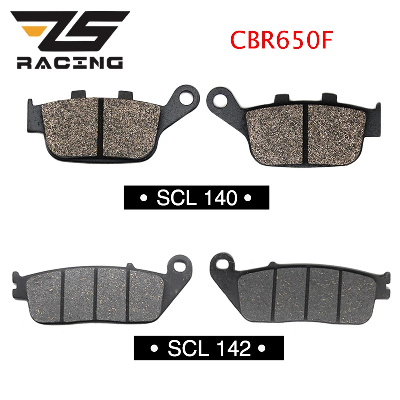 ZS Racing Semi-metal для Honda CBR650F 2014 2015 3 пары передних тормозных колодок мотоцикла и задних