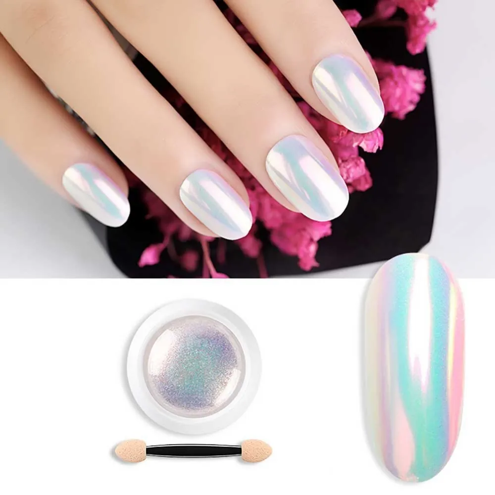 

1Piece 5g Pearl Shell Shimmer Mermaid Nail Glitter Powder Glimmer Dust Pretty Laser Glitters Nail Art Polish Decorations Powder