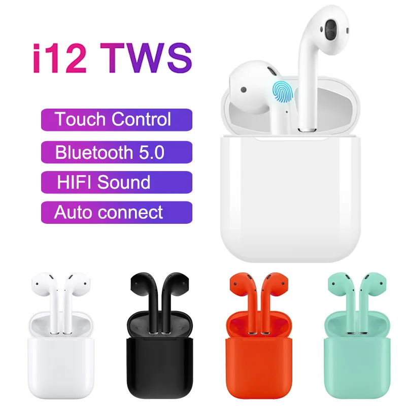 

Mini i12 TWS Original Bluetooth 5.0 Earphone Ture Wireless Headphones Touch Control Earbuds Sport Headset PK i7S i9s i10 i11 TWS