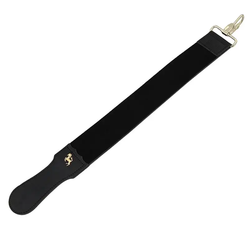

Double-layer Leather Razor Strop Shaving Sharpener Strap Barber Straight Razor Sharpening Belt (Black)