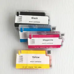 YOTAT – cartouches d'encre 711 rechargeables avec puce, pour imprimante HP, pour HP711 HP 711 HP 711XL, pour HP Designjet T120 T520 