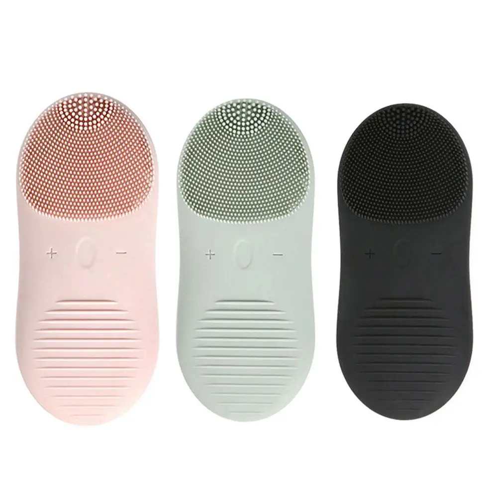 

Wireless Charging Cleansing Instrument Ultrasonic IPX7 Waterproof Effective Cleaning Silicone Antibacterial Harmless Beauty Tool