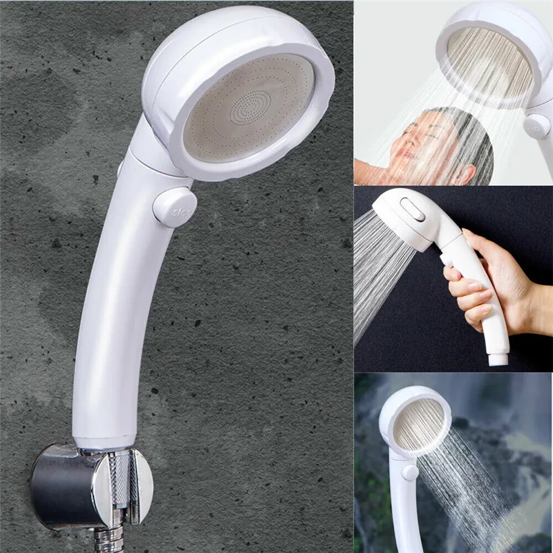 3 Spray Modes Bath Sprays High Pressure Shower Head Powerfull Boosting Water Saving Practical Bathroom Accesssories Unisex |