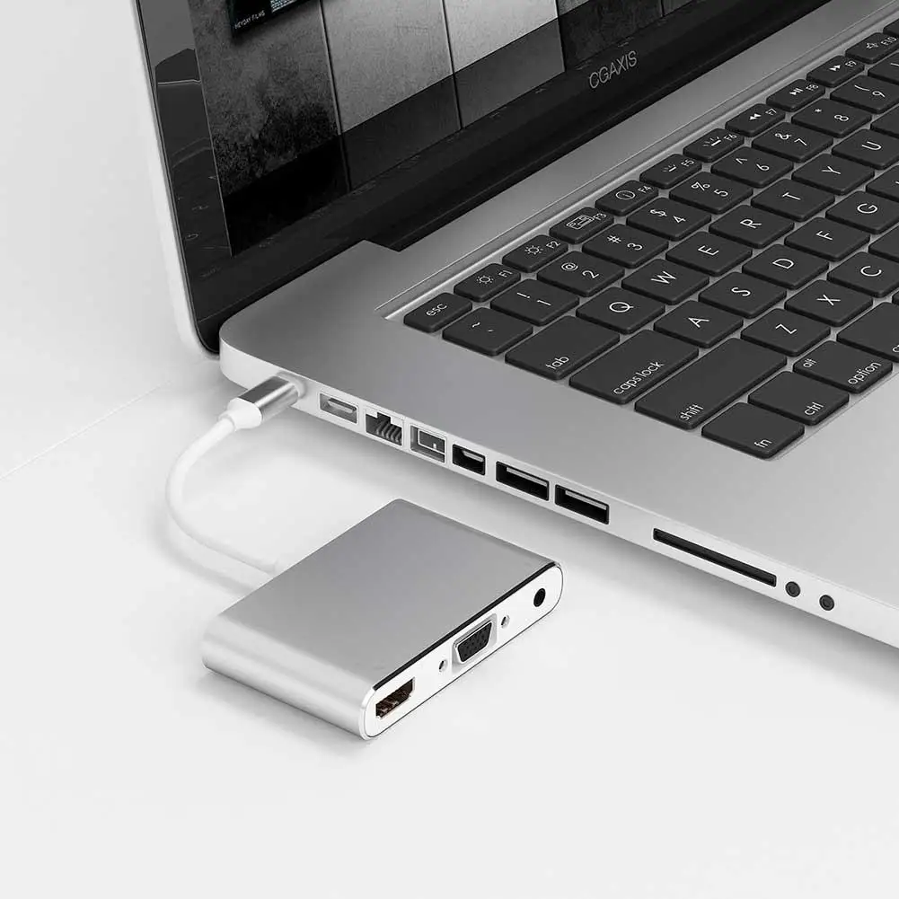Универсальным преобразователем освещение к HDMI vga-разъем аудио DC5V хаб-конвертер
