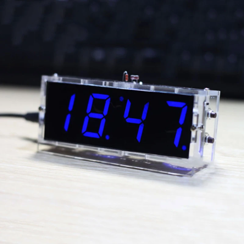 DIY Kit Цифровой светодиодный электронный микроконтроллер часы большой экран дисплей время