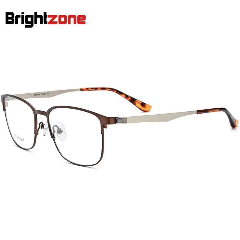 

Popular Style Rectangle Full Rim Titanium-Alloy Metal Optics Spectacle Frame Man Screw Optician Recommend Glasses Eyeglasses