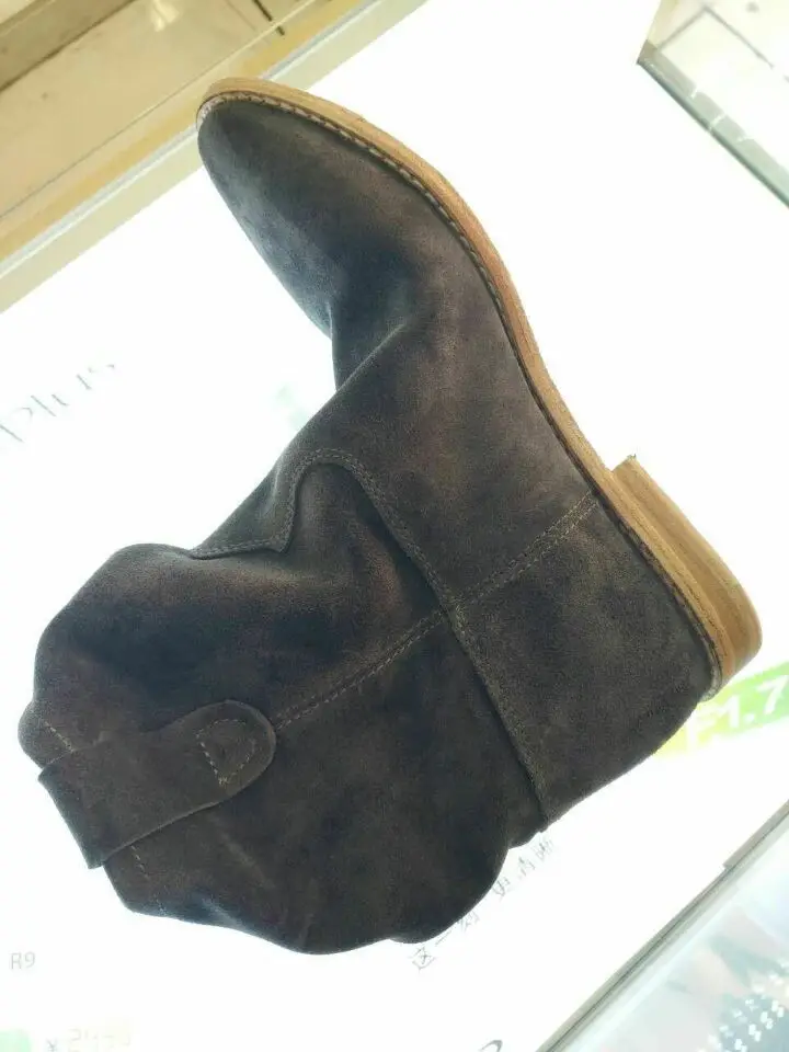 Bottes Chaude Décontractées Chaussures Taille Wedge Pour Automne wedge wedge flat flat Femme Bac flat Mujer Du Daim Cuir Grande flat En Cowboy wedge wedge wedge flat Conception flat 2018 wedge Western flat wedge wedge Bottines Hiver wedge r0tUrx