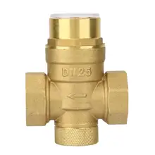 RF-01 воды Управление 1 дюйм крест Давление редукционный клапан водные магистрали из Желтой меди с Давление регулятор с датчиком метр ГБ Стандартный